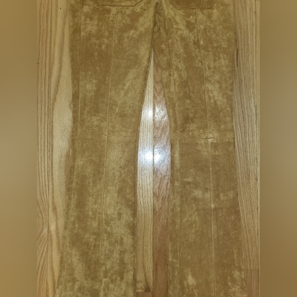 5. NWT BLANK NYC FAUX SUEDE TOASTED CARAMEL PANTS SIZE 24 - Picture 6 of 9
